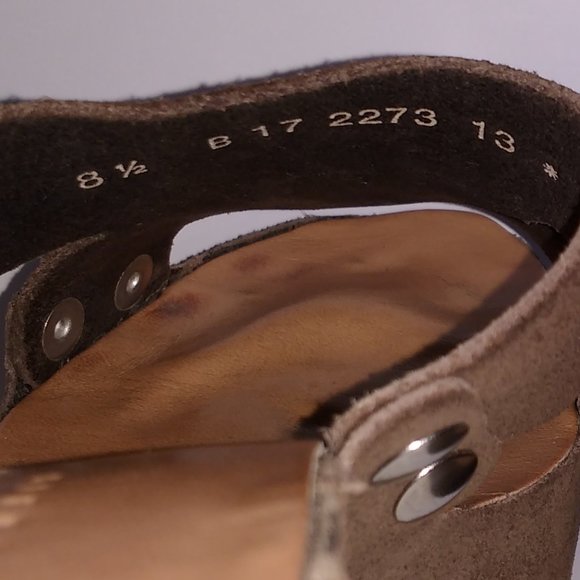 *Robert Clergerie Paris brown green suede platform clogs 8.5 - Picture 6 of 11